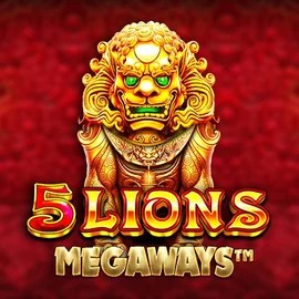 5 Lions Megaways online game logo by Pragmatic Play on megawaydemo.com